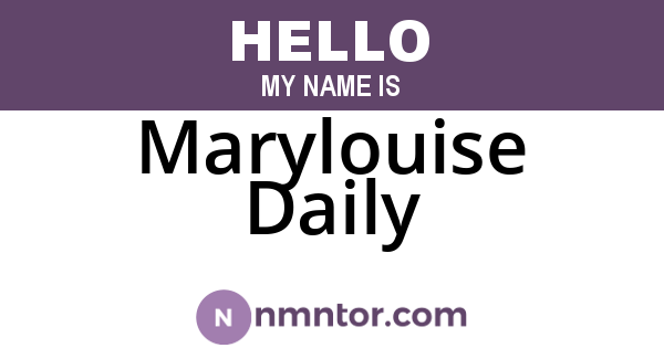 Marylouise Daily