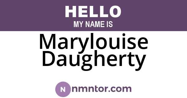 Marylouise Daugherty