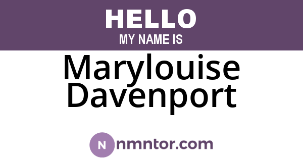 Marylouise Davenport