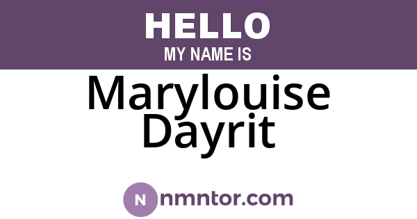 Marylouise Dayrit
