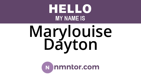 Marylouise Dayton