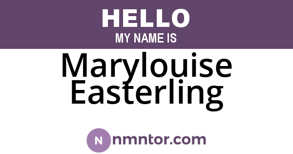 Marylouise Easterling