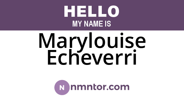 Marylouise Echeverri