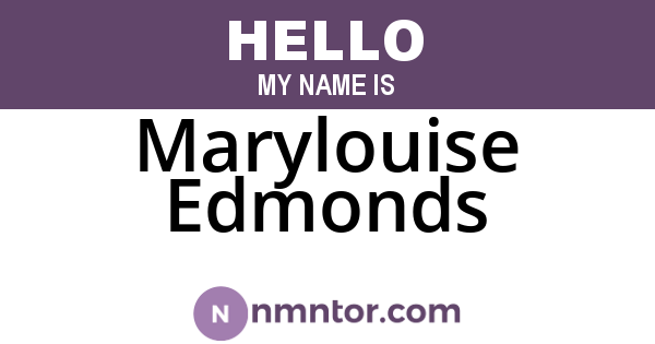 Marylouise Edmonds