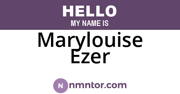 Marylouise Ezer
