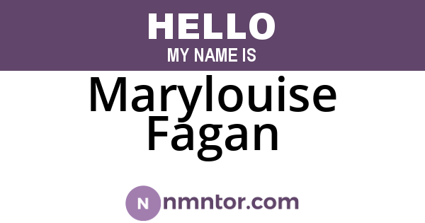 Marylouise Fagan