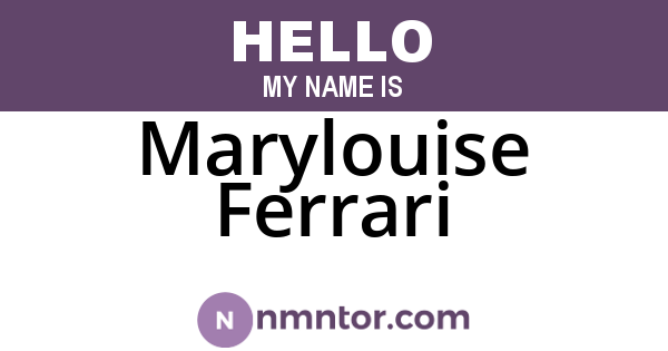 Marylouise Ferrari