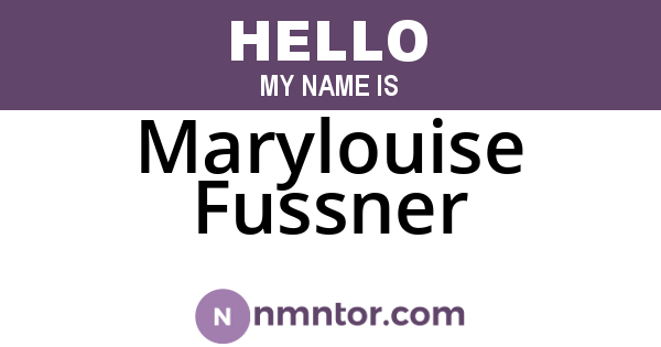 Marylouise Fussner