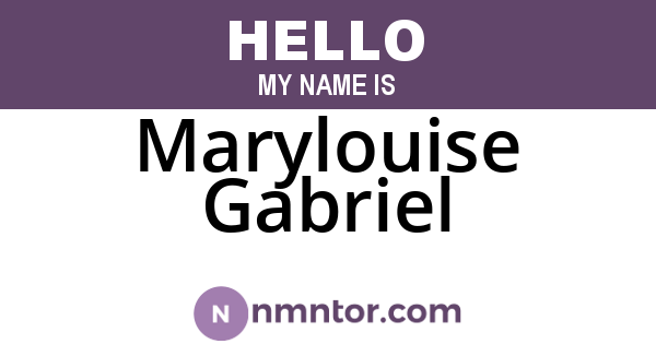 Marylouise Gabriel