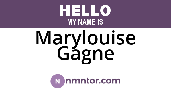 Marylouise Gagne