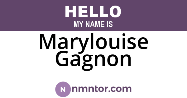 Marylouise Gagnon
