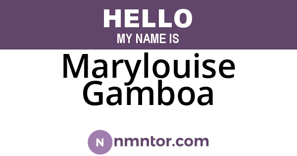 Marylouise Gamboa