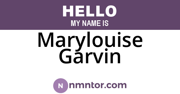 Marylouise Garvin