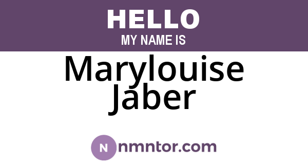 Marylouise Jaber