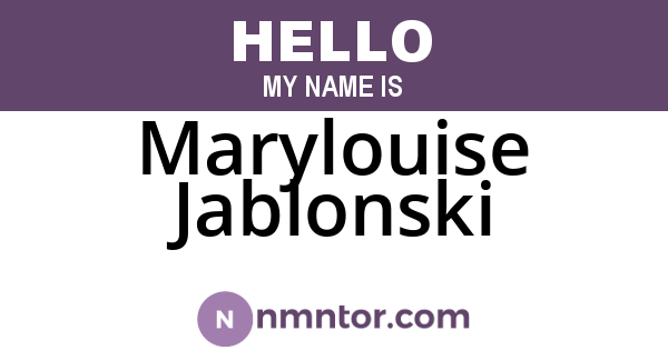 Marylouise Jablonski