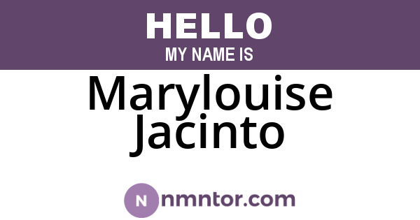 Marylouise Jacinto