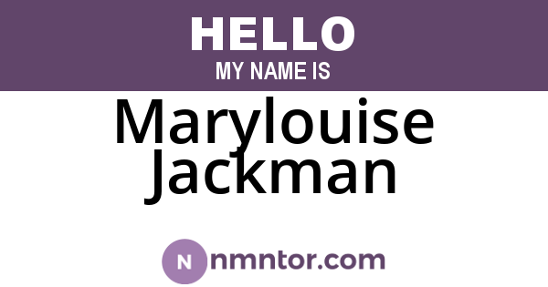 Marylouise Jackman