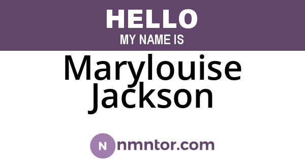 Marylouise Jackson
