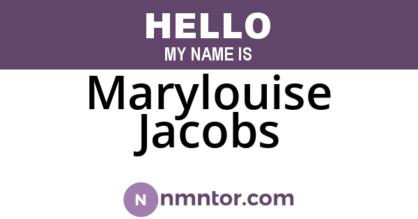 Marylouise Jacobs