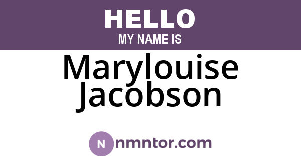 Marylouise Jacobson