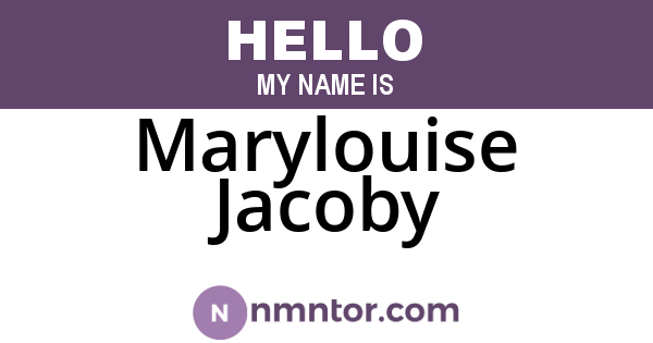 Marylouise Jacoby