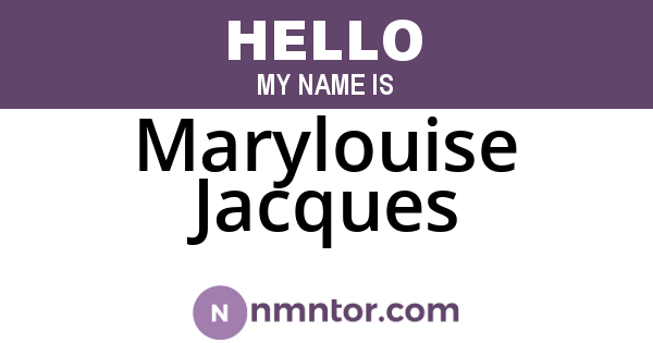 Marylouise Jacques
