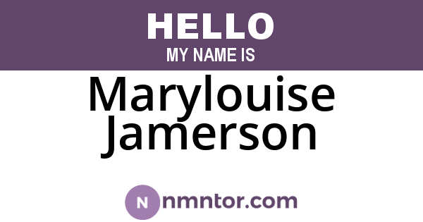 Marylouise Jamerson