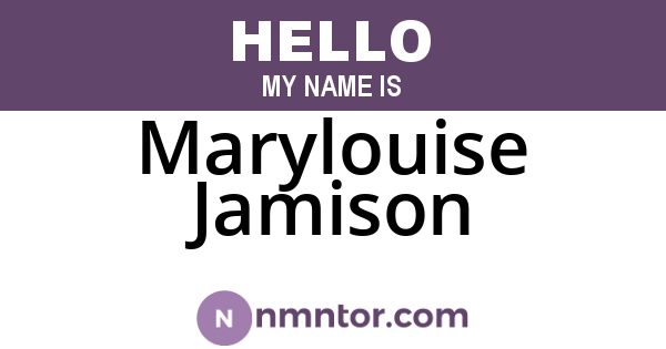Marylouise Jamison