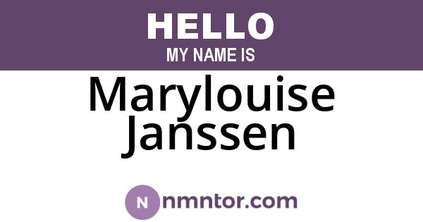 Marylouise Janssen