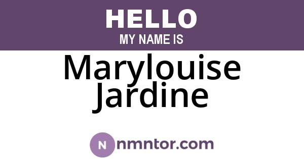 Marylouise Jardine