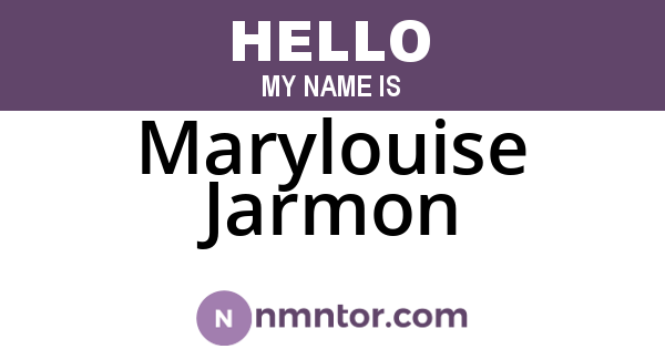 Marylouise Jarmon