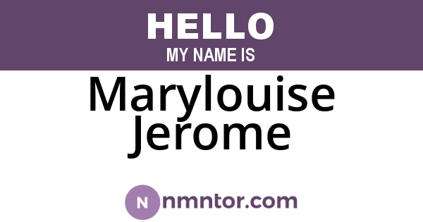 Marylouise Jerome