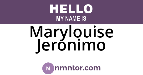 Marylouise Jeronimo