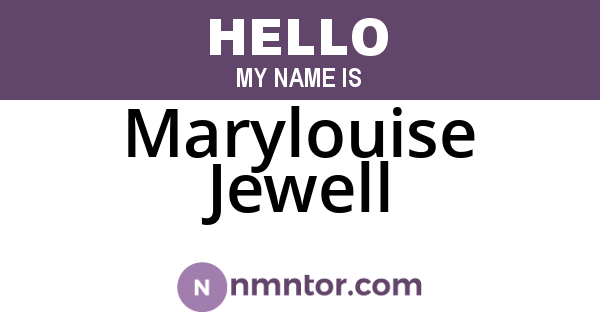 Marylouise Jewell