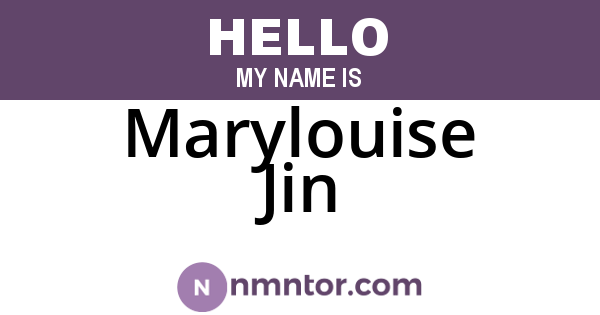 Marylouise Jin