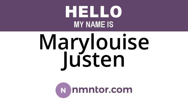 Marylouise Justen