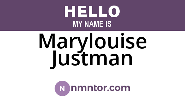Marylouise Justman