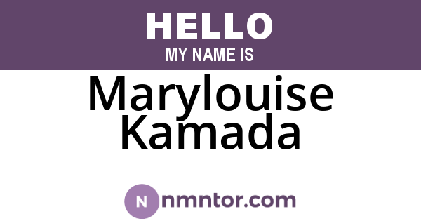 Marylouise Kamada