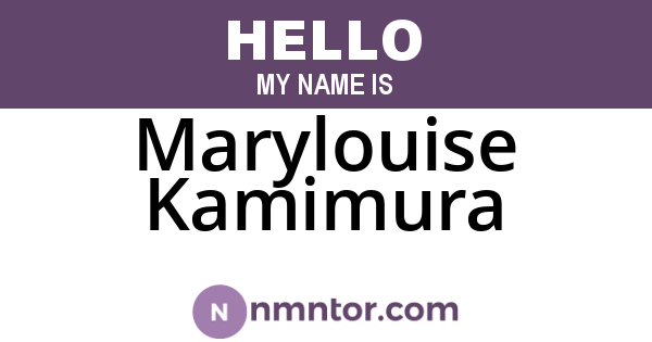 Marylouise Kamimura