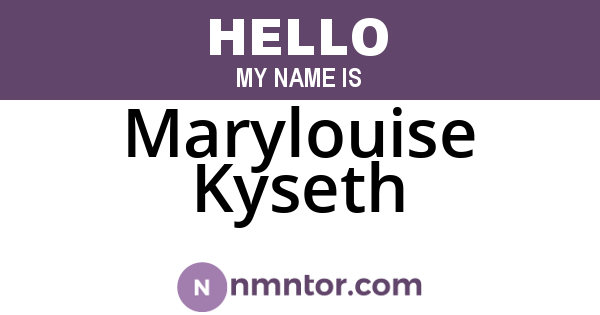 Marylouise Kyseth