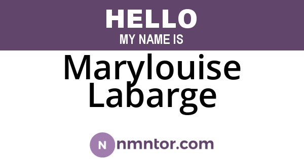 Marylouise Labarge