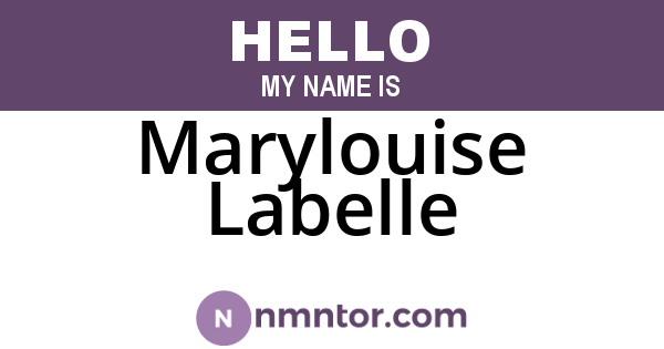Marylouise Labelle