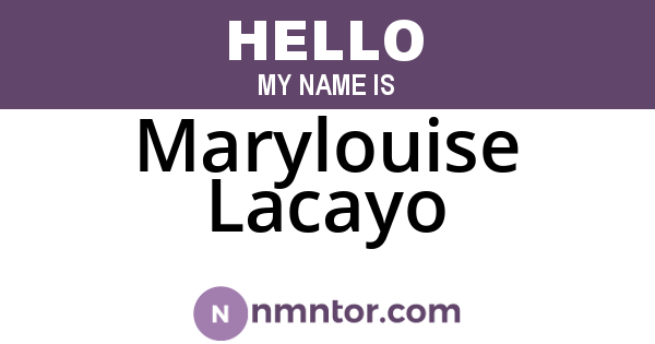 Marylouise Lacayo
