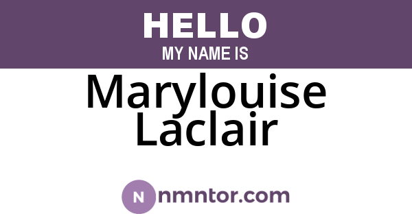 Marylouise Laclair