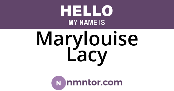 Marylouise Lacy
