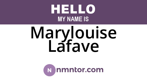 Marylouise Lafave