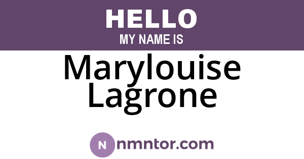 Marylouise Lagrone