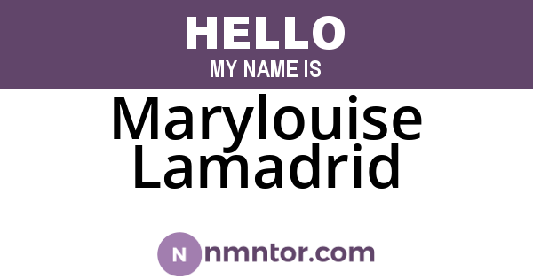 Marylouise Lamadrid