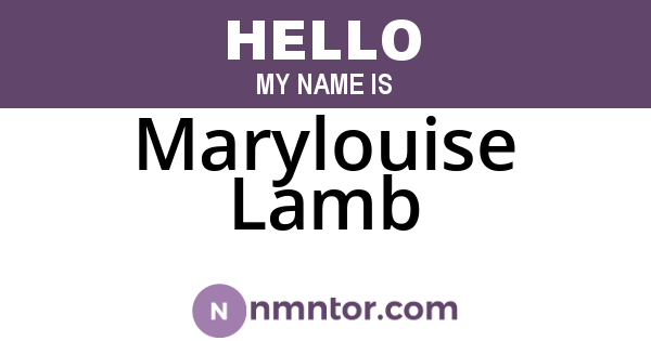 Marylouise Lamb