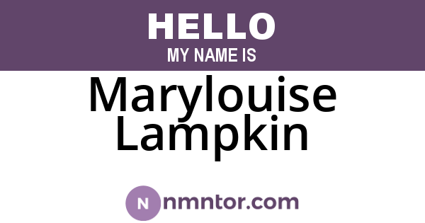 Marylouise Lampkin